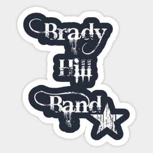 Brady Hill Band White Logo Sticker